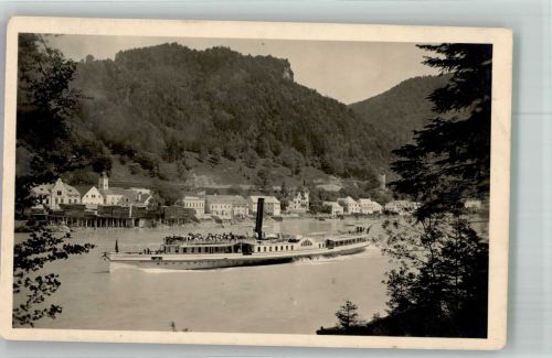 4382 Sarmingstein 1916 Foto AK Raddampfer