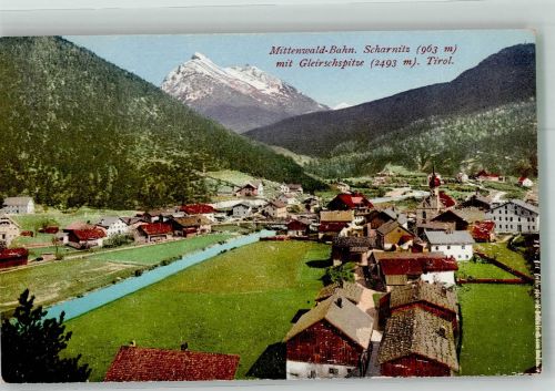 6108 Scharnitz Foto AK Tirol Photochromiekarte