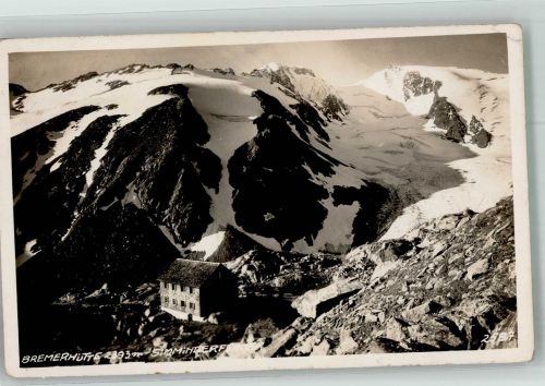 Bremer Hütte 1930 Foto AK Hüttenstempel