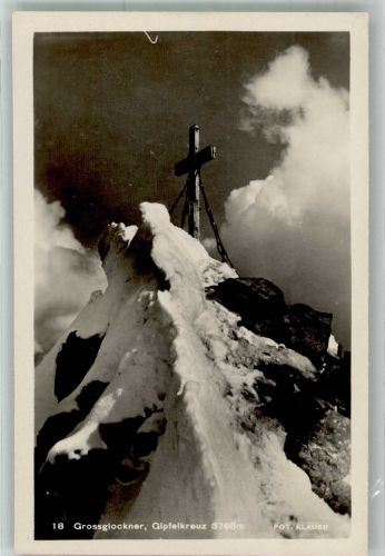 Grossglockner 1928 Winter Gipfelkreuz Großglockner