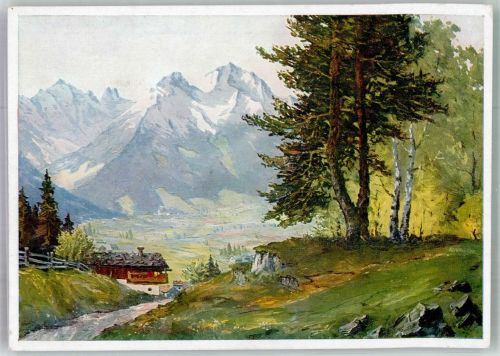 6166 Fulpmes Künstlerkarte sign. Ackermann, F.A. Tirol