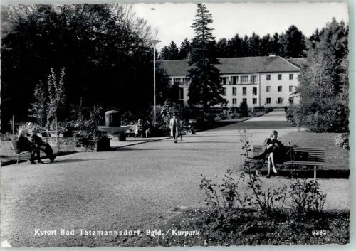7431 Bad Tatzmannsdorf 1969 Foto AK Hotel Kurhaus Kurpark