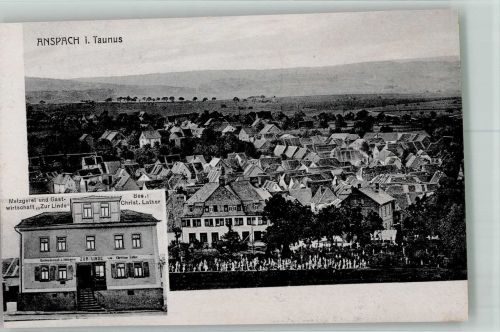 61267 W6392 Anspach , Taunus - Gasthaus-Metzgerei zur Linde RS. Vignette