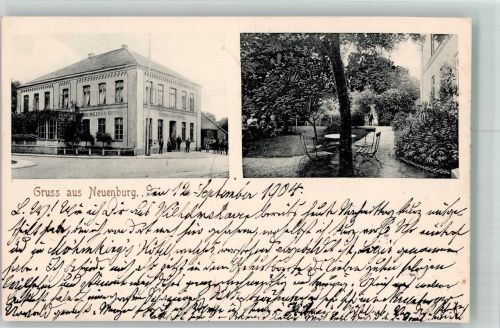 26340 W2932 Neuenburg , Kr Friesl 1904 - Hotel Möhmking Garten