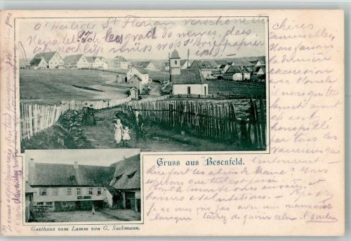 72297 W7291 Besenfeld 1901 - Dorfweg Gasthaus zum Lamm