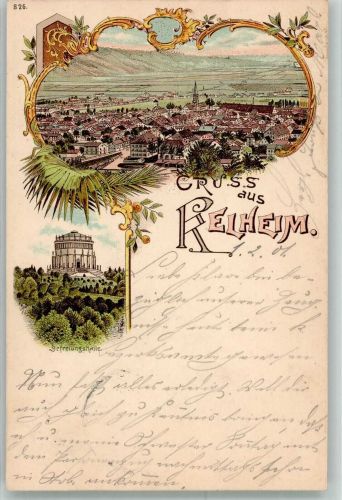 93309 W8420 Kelheim 1901 Lithographie Befreiungshalle