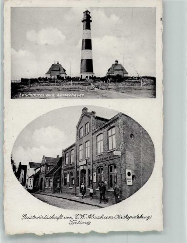 25881 W2251 Tating , Eiderstedt - Leuchtturm Gasthaus Kirchspielkrug