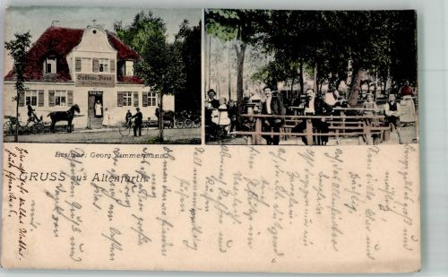 86529 W8898 Altenfurt 1908 - Gasthaus Diana Fahrrad Kutsche Gartenwirtschaft