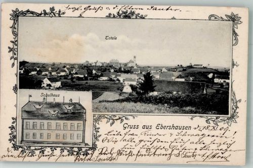86491 W8909 Ebershausen , Schwab 1909 - Schulgebäude