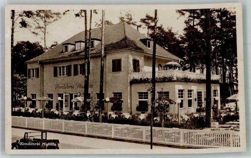 10115 W1000 Dahlem Foto AK Konditorei Mehlitz Garten Kronprinzenallee 126