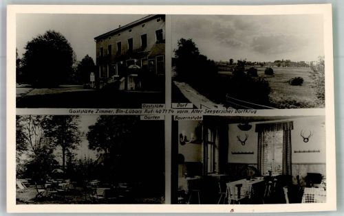 10115 W1000 Lübars Foto AK Gasthaus Zimmer vorm. Alter Seeger'scher Dorfkrug Bauernstube Garten Feldweg