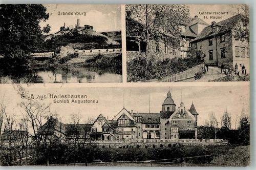 37293 W3443 Herleshausen - Schloss Augustenau Brandenburg Gasthaus Rausel