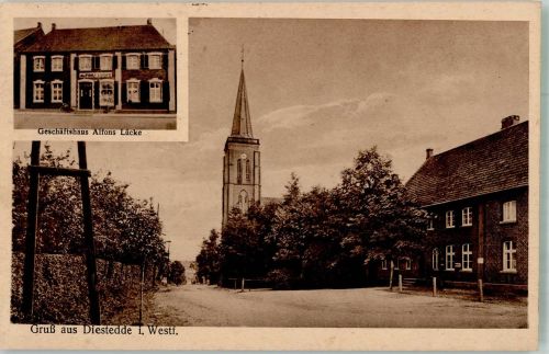 59329 W4724 Diestedde - Geschäftshaus Lücke Kirche