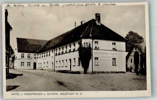 92660 W8482 Neustadt a.d.Waldnaab Foto AK Hotel zum Kronprinzen von Bayern