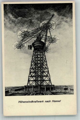 W5340 Bad Honnef Höhenwindkraftwerk bedeutet eine neue Wirtschaft mit neuen Erwerbsmöglichkeiten Kraftwerk 1933