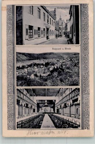 W6532 Boppard , Weiler Jugendherberge Innenansicht großer Saal Kolping 1932