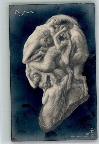 Erotik Kopf aus nackten Frauen + der Teufel Verlag PFB 223 Metamorphose Foto AK