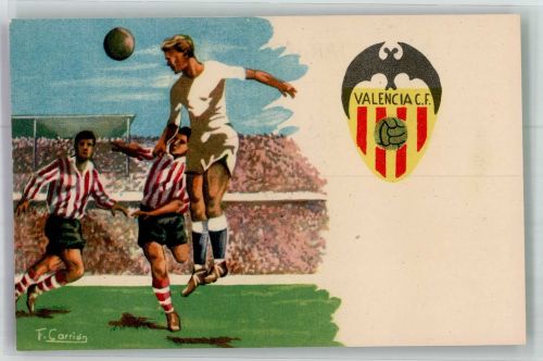 sign. F. Carrion Valencia C.F. Fußballmannschaft