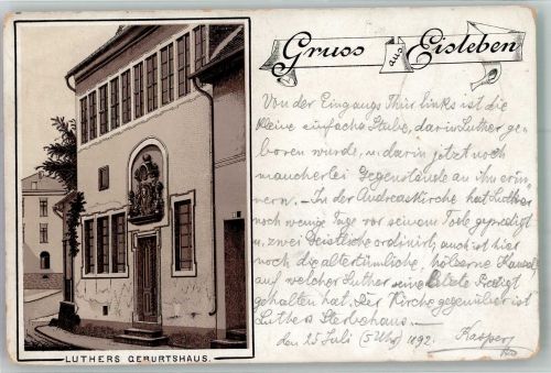 O4250 Lutherstadt Eisleben Luthers Geburtshaus Luther 1892 Vorläufer