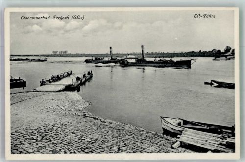 06909 O4606 Pretzsch Elbe - Elb-Fähre Schleppraddampfer