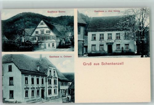 77773 W7234 Schenkenzell - Gasthaus Sonne Gasthaus z. 3 König Gasthaus z. Ochsen