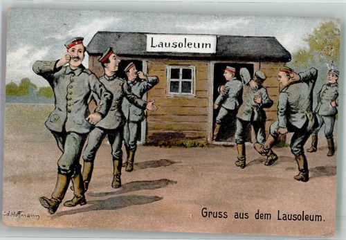 Humor Militär Lausoleum WSBS No. 5398 Hoffmann, Ad. 1918 Künstlerkarte
