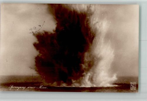 Sprengung einer Mine Militärtechnik 1916