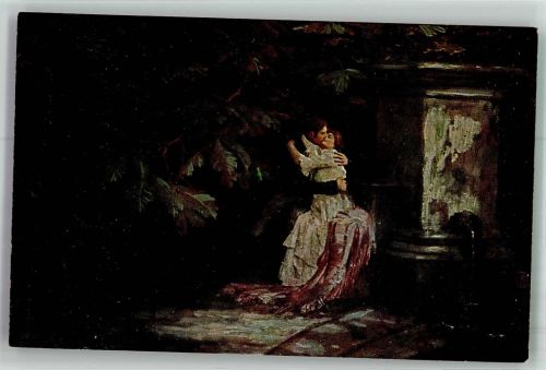 sign. Schneider E. Liebesrausch Kunst Nr. 52 Amag Künstlerkarte