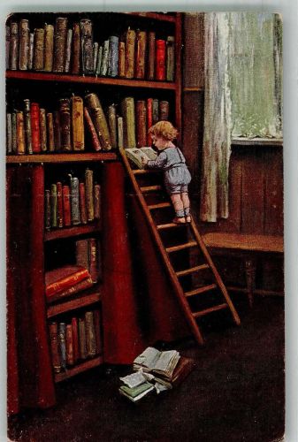 Bücherwurm A.R. u. C.i.B. No. 548 Frank, E. Künstlerkarte