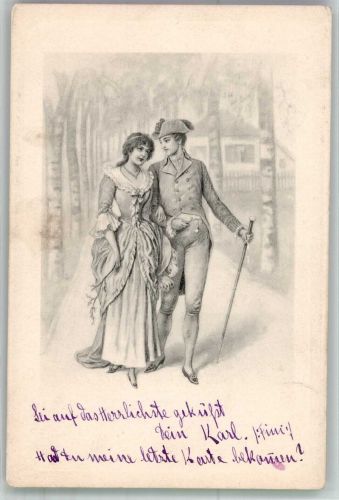 Rokoko Frau Mann D.T.C. L. Ser. No. 4. Dr. Trenkler & Co. 1902