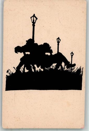 sign. Else Eisgruber Schattenbilder Feldpostartillerie Regiment Nr. 267 1. Abtl. Vagabund Künstlerkarte