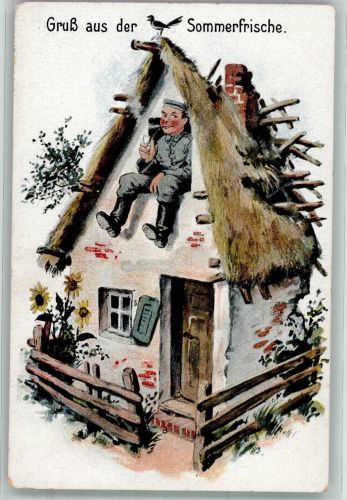 Militär Humor WSBS No. 5469 K.D. Feldpost Bayer. Res. Fussart. Rgt. 3 11. Batterie Hoffmann, Ad. 1918 Künstlerkarte
