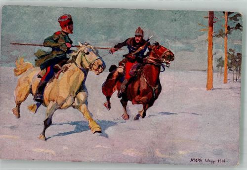 sign. Bela Juszko Zweikampf Nr. 27 Rotophot Künstlerkarte