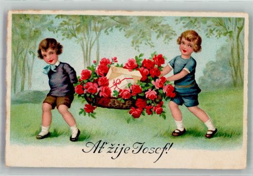 Josef Kinder Blumen AR u. Co. 8165 Name auf AK