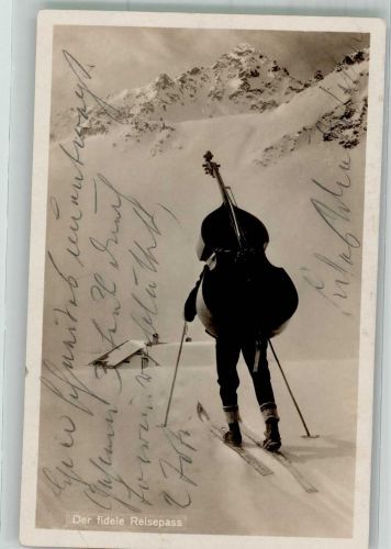 Humor Skiwanderer Cello Der fidele Reisespass Wintersport
