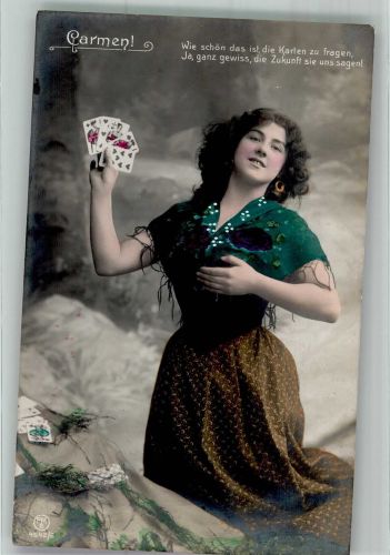 Carmen Zigeunerin Kartenspiel 1909