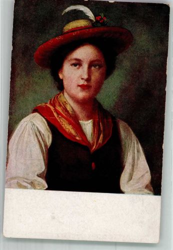 Die Sennerin L. u. P. 2624 Defregger, F. von Künstlerkarte