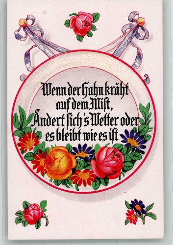Spruch Serie Bauernteller AHF Nr. 256 Porzellan
