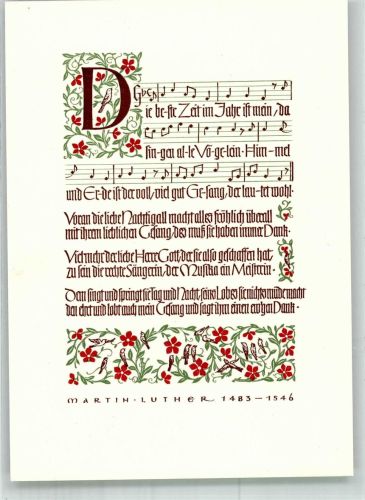Liederkarte Verlag Schweizer Mädchen Bibelkreise Nr. 122 Luther