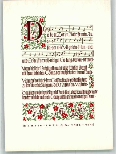 Liederkarte Verlag Schweizer Mädchen Bibelkreise Nr. 122 Luther