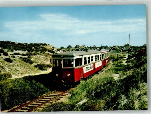 Historischer Zug der Sylter Inselbahn Eisenbahnzug Foto AK