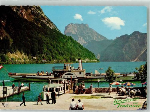 Ebensee Raddampfer Elisabeth auf dem Traunsee Binnenschiff Foto AK
