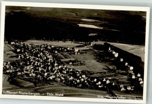 99898 O5803 Finsterbergen 1938 Foto AK Fliegeraufnahme des Ortes mit Dreifaltigkeitskirche