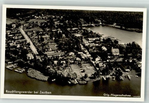 10115 O1186 Rauchfangswerder 1939 Foto AK Fliegeraufnahme der Halbinsel am Zeuthener See