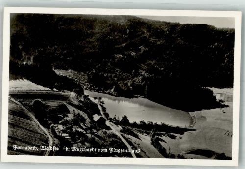 71540 W7157 Fornsbach , Württ 1938 Foto AK Fliegeraufnahme vom Waldsee mit Gasthaus Pension
