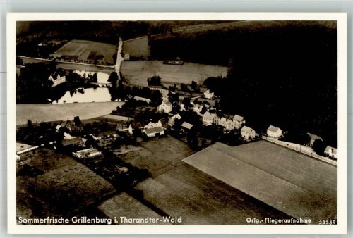 01737 O8211 Grillenburg 1938 Foto AK Fliegeraufnahme des Ortes mit Jagdschloß Grillenburg