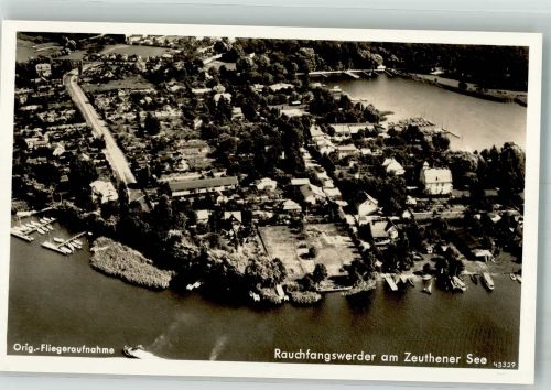 10115 O1186 Rauchfangswerder 1939 Foto AK Fliegeraufnahme der Halbinsel am Zeuthener See