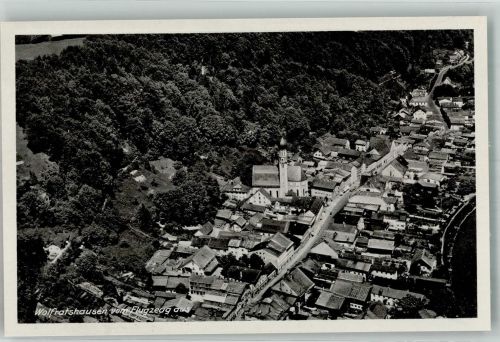 82515 W8190 Wolfratshausen 1941 Foto AK Fliegeraufnahme des Ortes mit Kirche St. Andreas