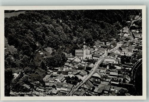 82515 W8190 Wolfratshausen 1941 Foto AK Fliegeraufnahme des Ortes mit Kirche St. Andreas