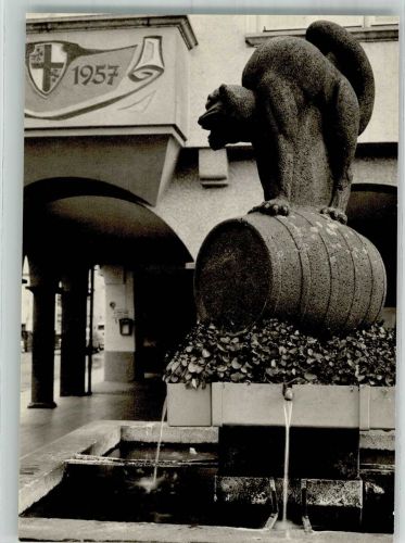 56856 W5583 Zell Mosel Foto AK Brunnen Schwarze Katz